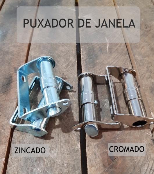 Puxador de Janela Zincado/Cromado